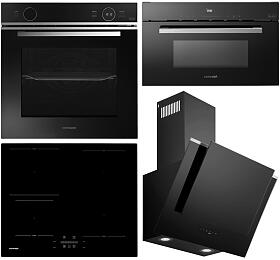 SET Concept Vestavn trouba Screenknob ETV9560bcN BLACK + Mikrovlnn trouba Concept MTV8034bc BLACK + Indukn deska Concept IDV5160 + Odsava par Concept OPK5960bc