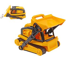 Teddies Buldozer s psy plast 30cm na voln chod v sce