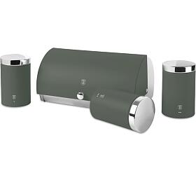 BERLINGERHAUS Chlebnk a sada dz na potraviny 4 ks Matte Green Collection BH-6833