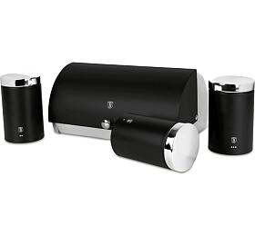 BERLINGERHAUS Chlebnk a sada dz na potraviny 4 ks Matte Black Collection BH-6733