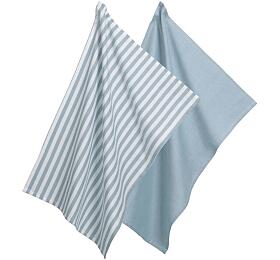 KELA Utrka na ndob CAJA 2 ks 55% bavlna/45% bambus modr 70x50 cm KL-12874