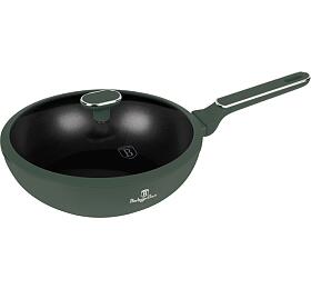 BERLINGERHAUS Pnev wok s poklic a titanovm povrchem 28 cm Matte Green Collection BH-8159