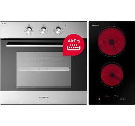 SET Trouba Concept ETV5960 Air Fry + Sklokeramick deska Concept SDV2230m