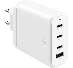 Nabíječka FIXED s 3xUSB-C a USB výstupem, 120W, bílá