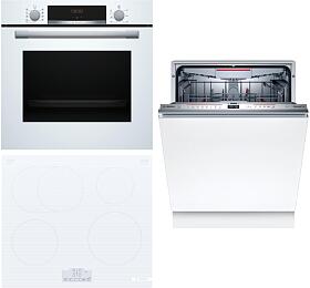SET Trouba Bosch HBA534BW3 + Indukn deska Bosch PIF612BB1E + Myka BOSCH SMV6ECX93E
