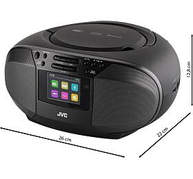 Radiopřijímač DAB+/CD JVC RD-E664B-DAB, černý