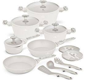 BERLINGERHAUS Sada ndob s titanovm povrchem 15 ks Sahara Marble Collection BH-8401