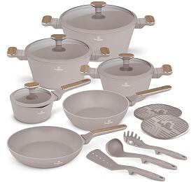 BERLINGERHAUS Sada ndob s titanovm povrchem 15 ks Taupe Nordic Collection BH-8344