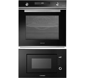 SET Vestavn trouba Concept ETV8260bc BLACK + Mikrovlnn trouba Concept MTV4020bc