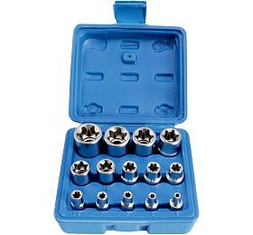 Nástrčné klíče, E-Torx, E4 - E24, 1/4", 3/8'', 1/2'', 14 ks - S-P14ES Asta