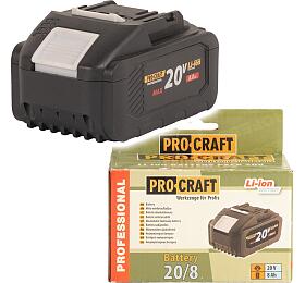 Akumultorov baterie Procraft 20V Li-ion 8000mAh 20/8