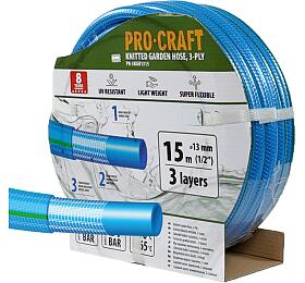 Modr zahradn hadice Procraft PR-3KGH1315 3 vrstvy, 1/2" 15m / PR-3KGH1315