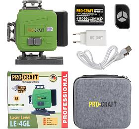 Laser zelen liniov, kov samonivelan Procraft LE-4GL / LE-4GL