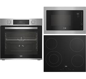 SET Trouba Beko Beyond BBIM12300X + Mikrovlnn trouba Beko Beyond BMGB25332BG + Sklokeramick deska BEKO HIC 64401