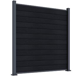 ROJA ELEMENT plotový panel WPC 180x180 cm a koncovky - antracit