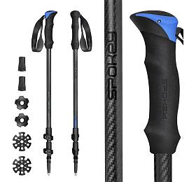 Spokey ATOM Trekingov karbonov hole, 3dln, edo-modr