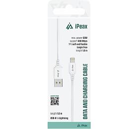 iPEAX TPU KABEL USB-A / LIGHTNING 1M, USB 2.0 BÍLÝ