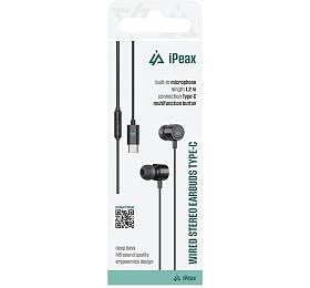 iPEAX DRÁTOVÁ SLUCHÁTKA USB-C ČERNÁ