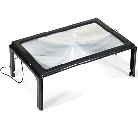 Čtecí lupa A4 v rámečku s LED světlem TIPA 2121