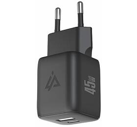 Adaptér USB iPEAX GaN USB/USB-C 90010128 Black