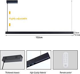 MADEIRA lineár dřevo černé 152cm Tuya WIFI