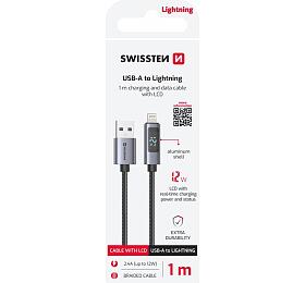 SWISSTEN LCD KABEL USB-A / LIGHTNING 1 M