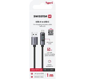 SWISSTEN LCD KABEL USB-A / USB-C 1 M