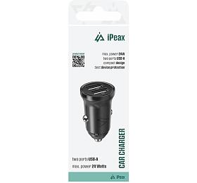 iPEAX AUTONABÍJEČKA CL-02, 4,8A, 2x USB-A ČERNÁ