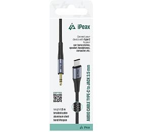 iPEAX ADAPTÉR USB-C / 3,5 MM JACK 1,5 M ČERNÝ
