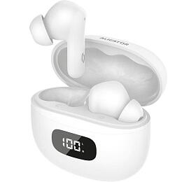 Bluetooth sluchátka Aligator Pods ANC, bílá