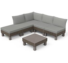 Zahradní nábytek Keter Elements 5místný modulární set walnut