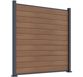 ROJA ELEMENT plotový panel WPC 180x180 cm a koncovky - teak