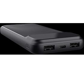 TRUST Powerbanka Avala, 10000 mAh, 1xUSB-C + 2xUSB, černá (25882)