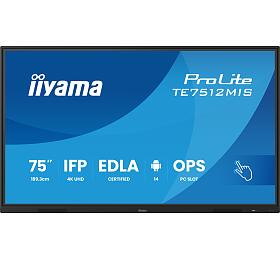 75" IIYAMA TE7512MIS-B4AG:IPS,4K,40P,USB-C