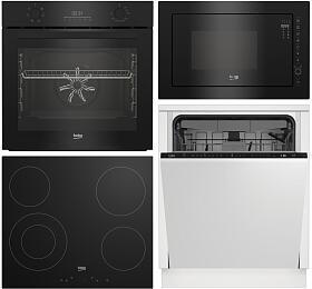 SET Trouba BEKO Beyond BBIE17300B + Mikrovlnn trouba BEKO Beyond BMGB25333BG + Sklokeramick deska BEKO HIC 64401 + Myka BEKO BDIN38641Q