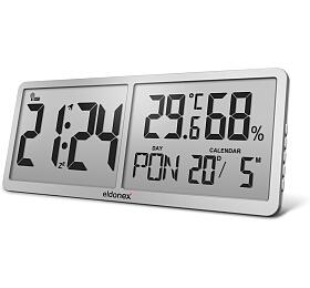 ELDONEX TimeCheck nástěnné hodiny STŘÍBRNÉ
