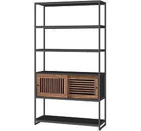 Regál, mdf, černá, AUR-E1121 BK Autronic