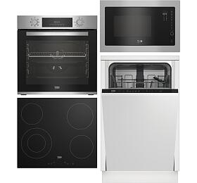 SET Trouba Beko Beyond BBIM12300X + Mikrovlnn trouba Beko Beyond BMGB25332BG + Sklokeramick deska BEKO HIC 64401 + Myka BEKO DIS35020