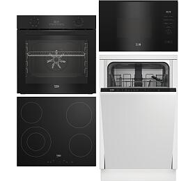 SET Trouba BEKO Beyond BBIE17300B + Mikrovlnn trouba Beko Beyond BMGB20212B + Sklokeramick deska BEKO HIC 64401 + Myka BEKO DIS35020
