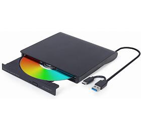 Gembird externí USB DVD mechanika, černá (DVD-USB-031)