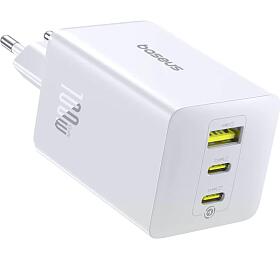 Nabíječka do sítě Baseus EnerFill FE11 100W 2xUSB-C, 1xUSB bílá