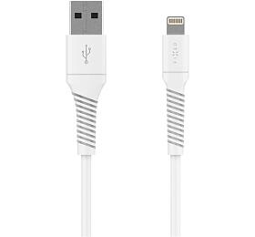 Datový a nabíjecí kabel FIXED s konektory USB/Lightning, 1.2m, USB 2.0, bílý