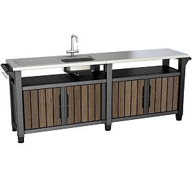 Grilovací stolek Keter UNITY Chef 415 l Walnut