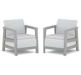 KETER SCANDI LINEA DUO SET - Ash grey/Storm grey