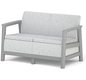 KETER SCANDI LINEA 2 SEATER SOFA - Ash grey/Storm grey