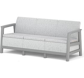 KETER SCANDI LINEA 3 SEATER SOFA - Ash grey/Storm grey