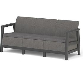 KETER SCANDI LINEA 3 SEATER SOFA - Carbon Grey/Grafit