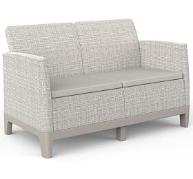 KETER SCANDI FORMA 2 SEATER SOFA - Pebble grey/Soft biege