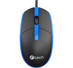 Myš C-TECH WM-10, černo/modrá, USB