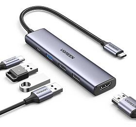 USB Hub UGREEN 5v1 Multifunction USB-C 15497